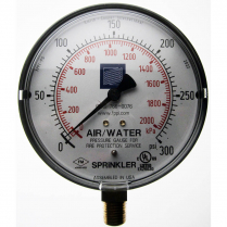 WY-SAW01 Air-Water Pressure Gauge 0-300 psi, UL/FM Approved