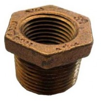 XB-H02 3/8" x 1/4" Brass Hex Bushing