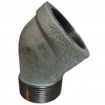 XG-E66 1 1/2" Galvanized 45 Street Elbow