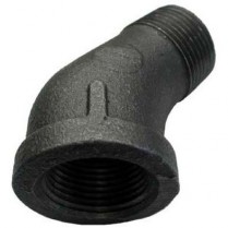 XL-E64 1" Black 45 Street Elbow