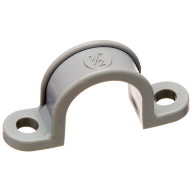 XP-S02 1/2" PVC Two-Hole Pipe Clamp