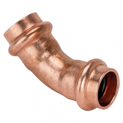 XV-E045 Copper Press 45 Elbow, P x P, 1-1/4" x 1-1/4"