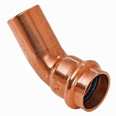 XV-E062 Copper Press 45 Street Elbow FTG x P, 1/2" x 1/2"