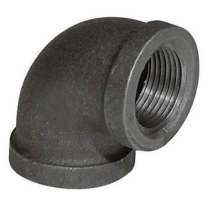 XY-E02 1/2" Cast Iron Black Steam 90° Elbow