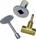 VSDC BLUE FLAME DANTE VALVE,CHROME, W/KEY, FLOOR PLATE