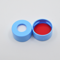 C250S-11B 11mm Blue Snap Cap, Red PTFE/White Silicone