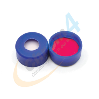 C270BS-11 11mm Blue Snap Cap, Red PTFE/White Silicone 0.04” w/slit