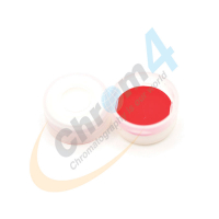 C270CS-11 11mm Clear Snap Cap, Red PTFE/White Silicone 0.04” w/slit