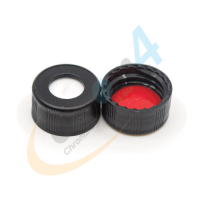 C39RG-09BL Cap Screw 9mm Red Ribbed Black PTFE/White Silicone w/Slit