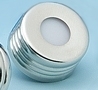 CLS-1414 18mm Magnetic Screw Cap 8mm Center Hole, White PTFE/Blue Sil