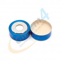 CLS-1535B 20mm Blue BiMetal Magnetic CrimpCap,3mm Nat.PTFE/Wht ULB Sil
