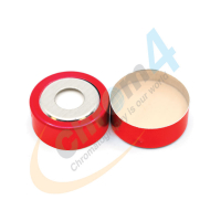 CLS-1535R 20mm Red BiMetal Magnetic CrimpCap,3mm Nat.PTFE/Wht ULB Sil