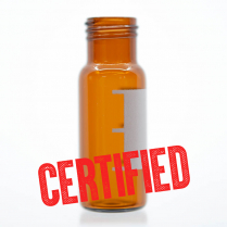 VT009MA/C397BCERT LCGC Certified Amber Glass 12 x 32mm Screw Neck Vial, with C