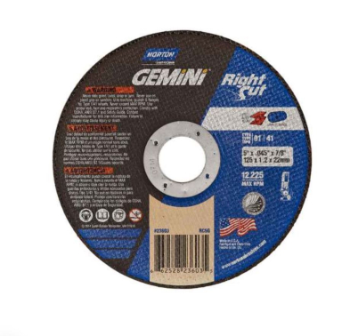 AB1-NO66252823603 66252823603 5 x .045 x 7/8 NORTON GEMINI RIGHT CUT DISC