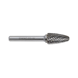 ABD-534087 534087CARBIDE BUR DOUBLE CUT 1/4" SHANK TREE RADIUS END 1/2"