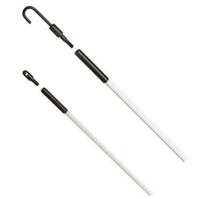 CTS-31612 31-612 fibreglass white tuff rod 24' strong<lightweight