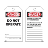 CTS-SAQ539 SAQ539 Danger Do Not Operate" Safety Tags 3" X 5-3/4"