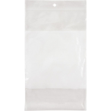 CTS-SCNPE665 PF933 POLY BAGS W/WHITE BLOCK, 5" X 8" 2MIL, 100/PK