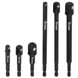 CTS-TIT12087 TIT-12087 6-PC IMP SKT ADP SET 1/4 3/8 1/2 DR. 2-3/4 & 6" LN