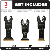 CUE-49109006 49-10-9006 3PC METAL CUTTING MULTITOOL BLADE