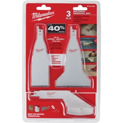 CUE-49225403 49-22-5403 MILWAUKEE 3PC MATERIAL REMOVAL BLADE SET