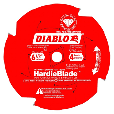 CUE-D0604DH D0604DH, 6-1/2" x 4-Teeth HardieBlade™ Saw Blade for Fiber C