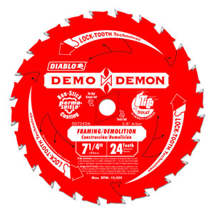 CUE-D0824X D0824X DIABLO 8X24 FRAMING SAW BLADE 8-1/4 24