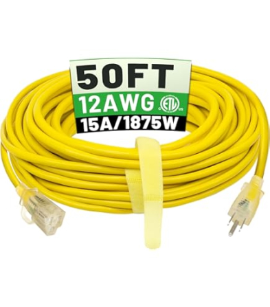 ELP-EXCORDEC500830 EC500830 PRIME EXT. CORD YLW OUTDOR 12/3SJTW 50'