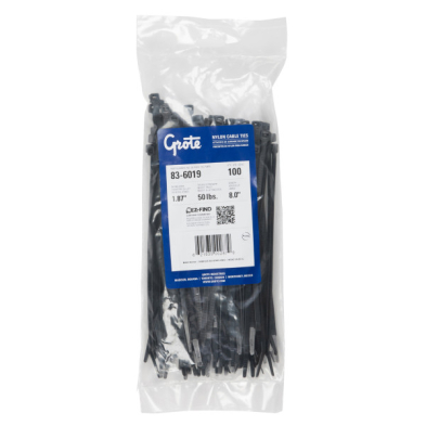 ELPGROTE836163 GROTE 83-6163 BLACK CABLE TIE 23"