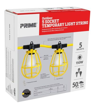 ELP-SLPRIME5012/3 PRIME 50' 12/3 SJTW STRING LITE (LSUGM1830))