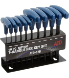 HT1-ATD574 ATD 574 10PC SAE T-HANDLE HEX KEY SET
