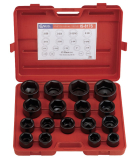 HT1-GEIS817M GENIUS #IS-817M 17 PC. METRIC IMP. SOCKET SET 1" DR.