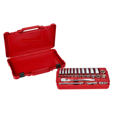 HTU-48229408 MILWAUKEE 48-22-9408 3/8 DR 28PC RATCHET AND SOCKET SET SAE
