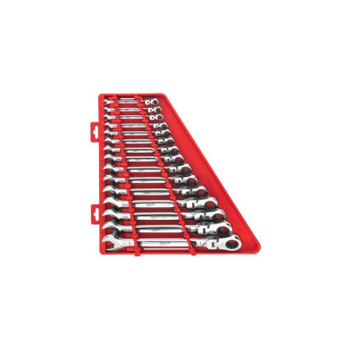 HTU-48229413 48-22-9413 MILWAUKEE 15PC SAE COMBO WRENCH FLEX HEAD