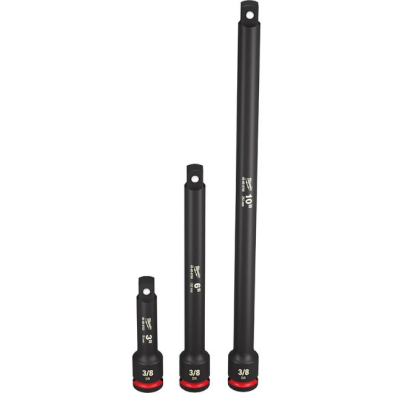 HTU-49666714 MILWAUKEE 49-66-6714 SHOCKWAVE IMPACT 3/8" DR EXTENSION  3PC