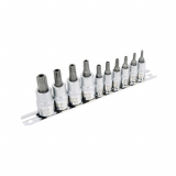 HTU-601801 601801 10 PC. 1/4" & 3/8"DR. TAMPERPROOF TORX BIT SOCKET SET