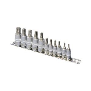 HTU-601806 601806 11 PC 1/4" & 3/8" DR Non-Tamperpr.TORX Bit Socket Set