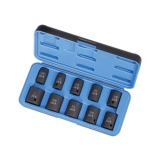 HTU-610302 610302 10 PC. 1/2" DR. SAE IMPACT SOCKET SET 6 PT.