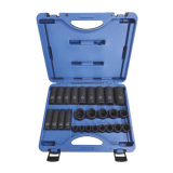 HTU-610330 610330 26-PIECE 1/2” DRIVE SAE IMPACT SOCKET SET