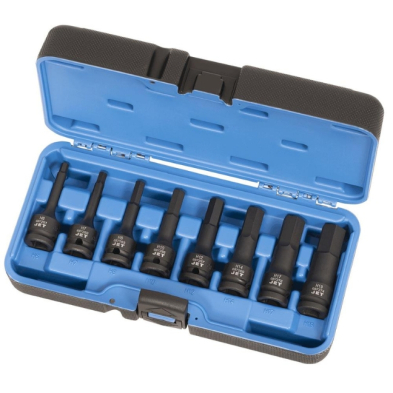 HTU-610333 610333 8 PC. IMPACT HEX BIT SET, METRIC,  1/2"