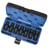 HTU-610382 610382 7 Piece 1/2" Drive S.A.E. Universal Impact Socket Set