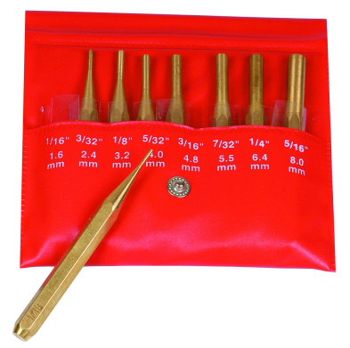 HTU-985120 MITUTOYO 985-120 8-PIECE BRASS DRIVE PIN PUNCH SET
