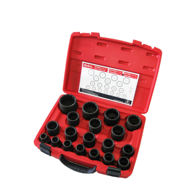 HTU-IW619S IW-619S 19PC 3/4"Dr. 12pt. SAE Thin Wall Impact Skt Set 3/4~