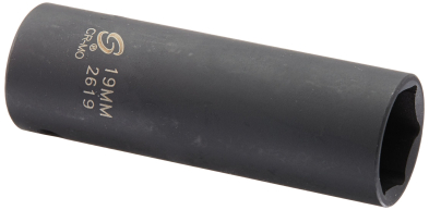 HTU-SUN2619 SUN-2619, 1/2" Dr. 19mm Extra Thin Wall Deep Impact Socket