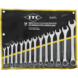 HTZ-020211 020211 ITC 14 PC Full Polish Metric Combination Wrench Set