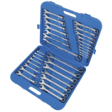 HTZ-700201 700201 32 PC SAE/METRIC RAISED PANEL COMBINATION WRENCH SET