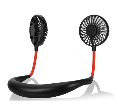 HV1-B088KS7TS5 B088KS7TS5 Portable Neck Fan - USB Rechargeable Fan Black