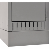 MHB-FL374 FL374 Raised Base 1 Banks, 4" H x 12" W x 18" D, Grey, Steel