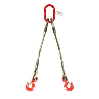 MHM-SUND301400600 SUND3014006-00 WIRE ROPE SLING 2 LEG/HOOK 1/4" X 6'