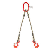MHM-SUND303800400 SUND3038004-00 WIRE ROPE SLING 2 LEG/HOOK 3/8" X 4'